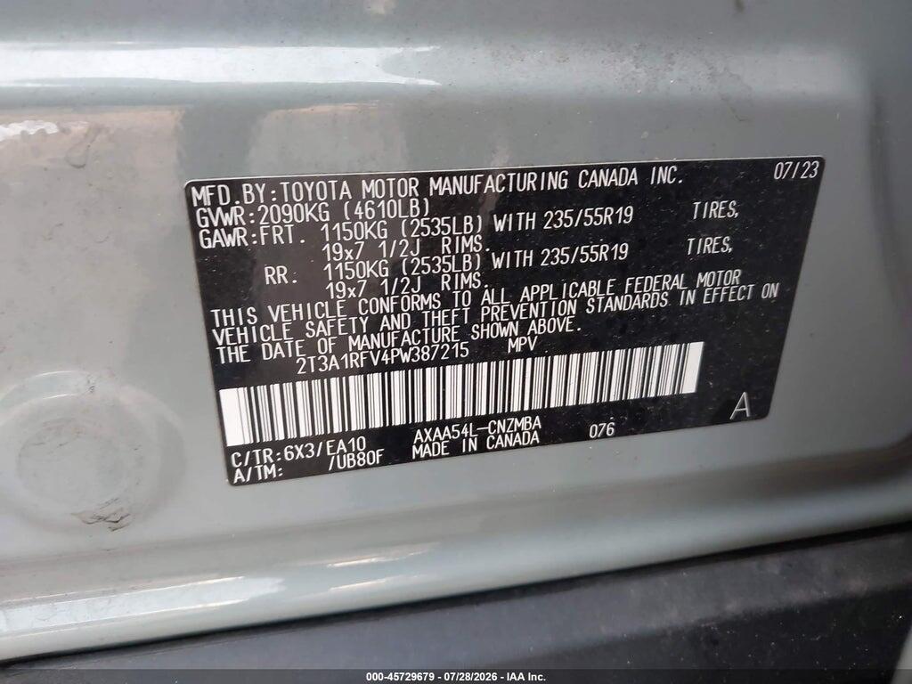 2T3A1RFV4PW387215 2023 TOYOTA RAV4 photo no. 9