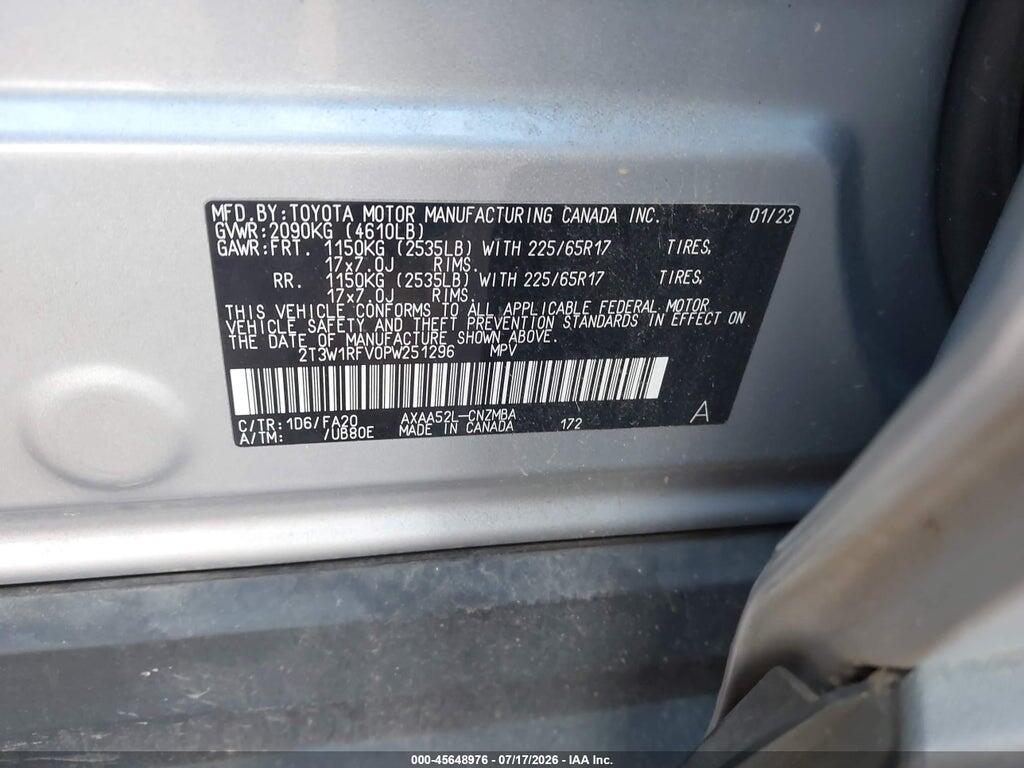2T3W1RFV0PW251296 2023 TOYOTA RAV4 photo no. 9