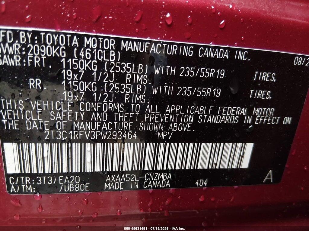 2T3C1RFV3PW293464 2023 TOYOTA RAV4 photo no. 9