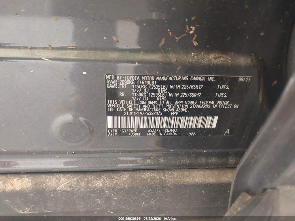 2T3P1RFV7PW398073 2023 TOYOTA RAV4 photo no. 9
