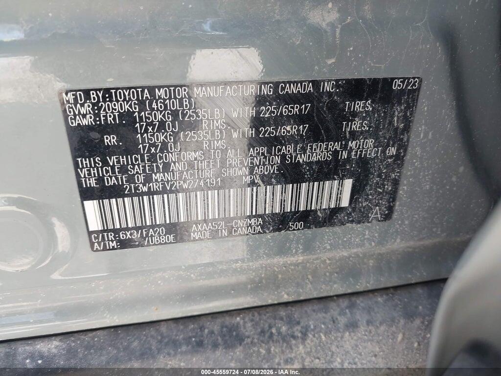 2T3W1RFV2PW274191 2023 TOYOTA RAV4 photo no. 9