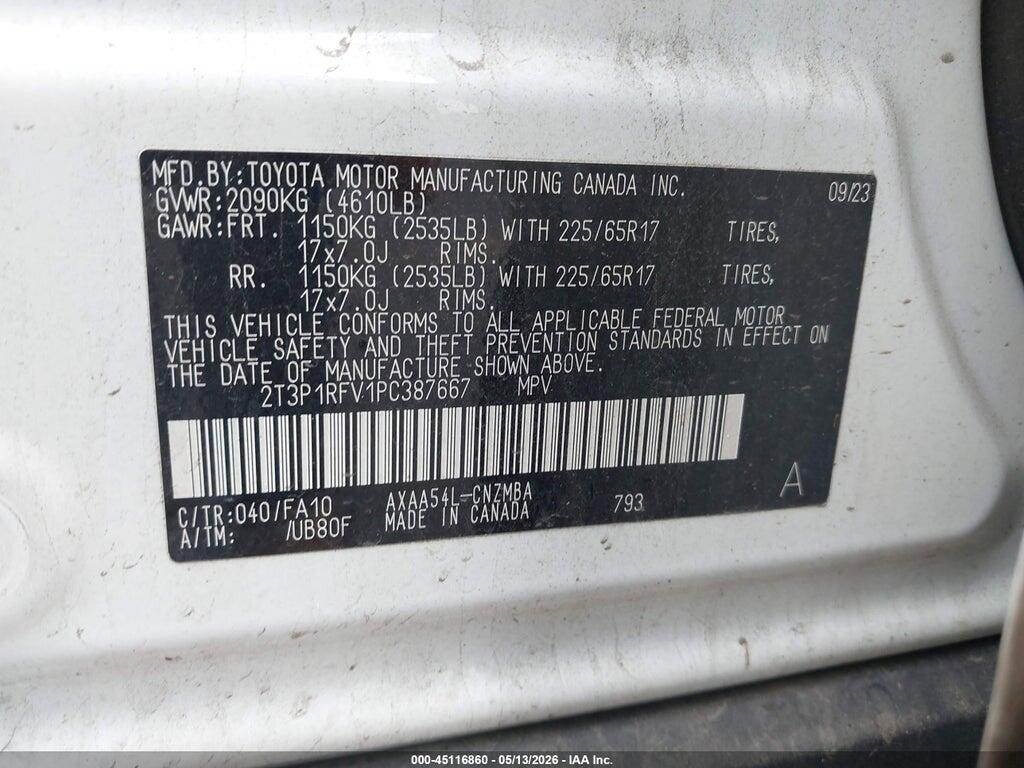 2T3P1RFV1PC387667 2023 TOYOTA RAV4 photo no. 9