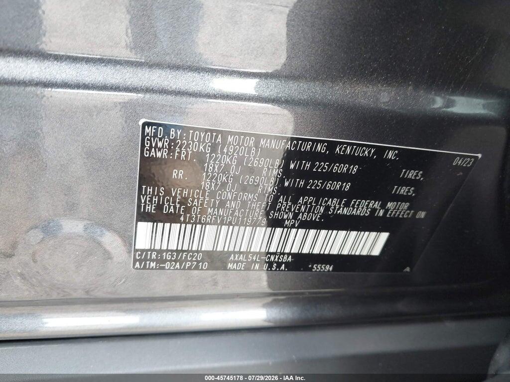 4T3T6RFV1PU119779 2023 TOYOTA RAV4 HYBRID photo no. 9