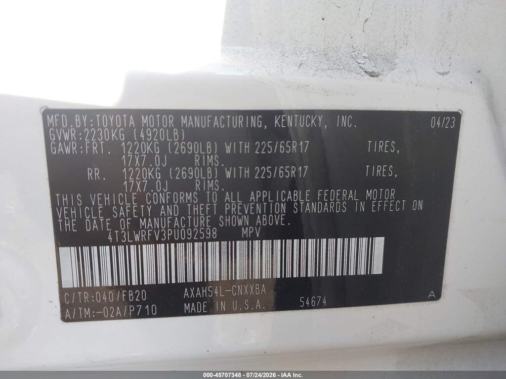 4T3LWRFV3PU092598 2023 TOYOTA RAV4 HYBRID photo no. 9