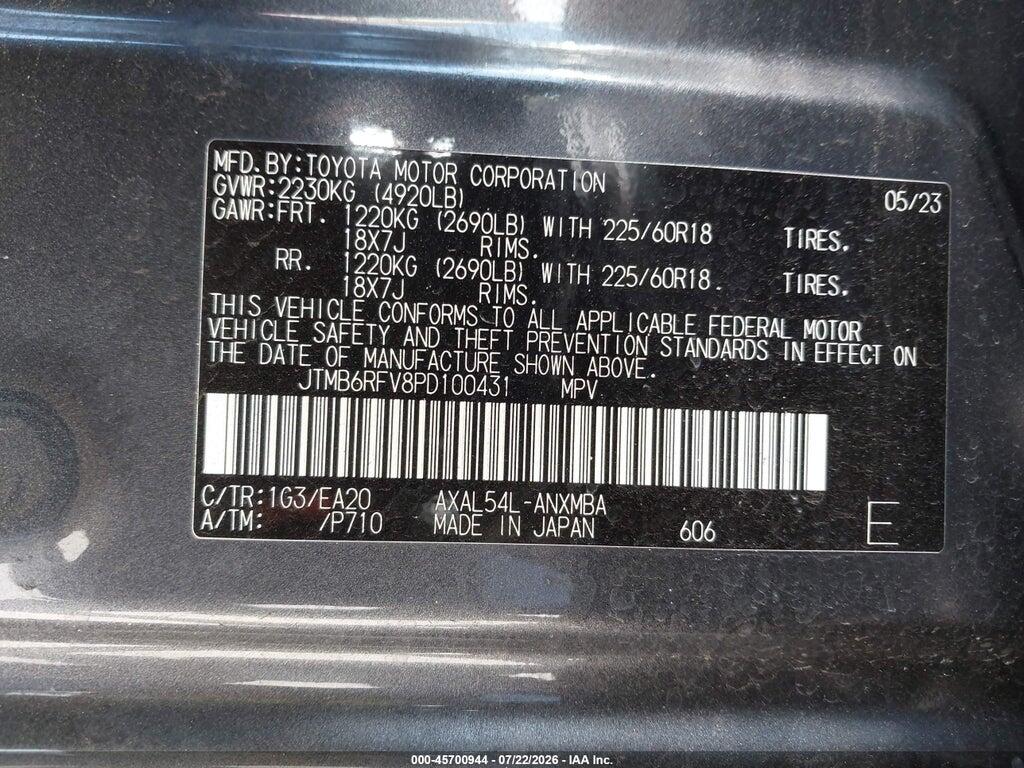 JTMB6RFV8PD100431 2023 TOYOTA RAV4 HYBRID photo no. 9
