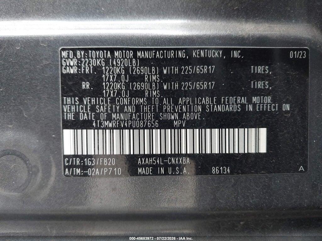 4T3MWRFV4PU087656 2023 TOYOTA RAV4 HYBRID photo no. 9