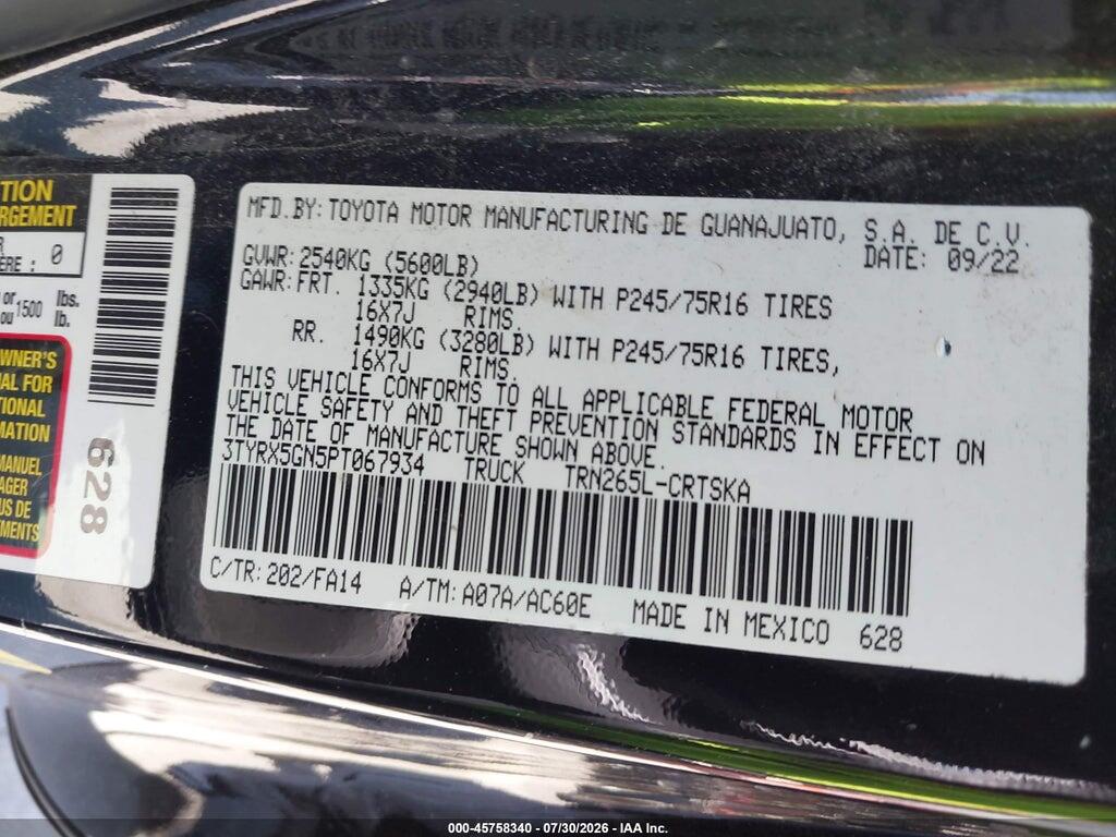 3TYRX5GN5PT067934 2023 TOYOTA TACOMA photo no. 9
