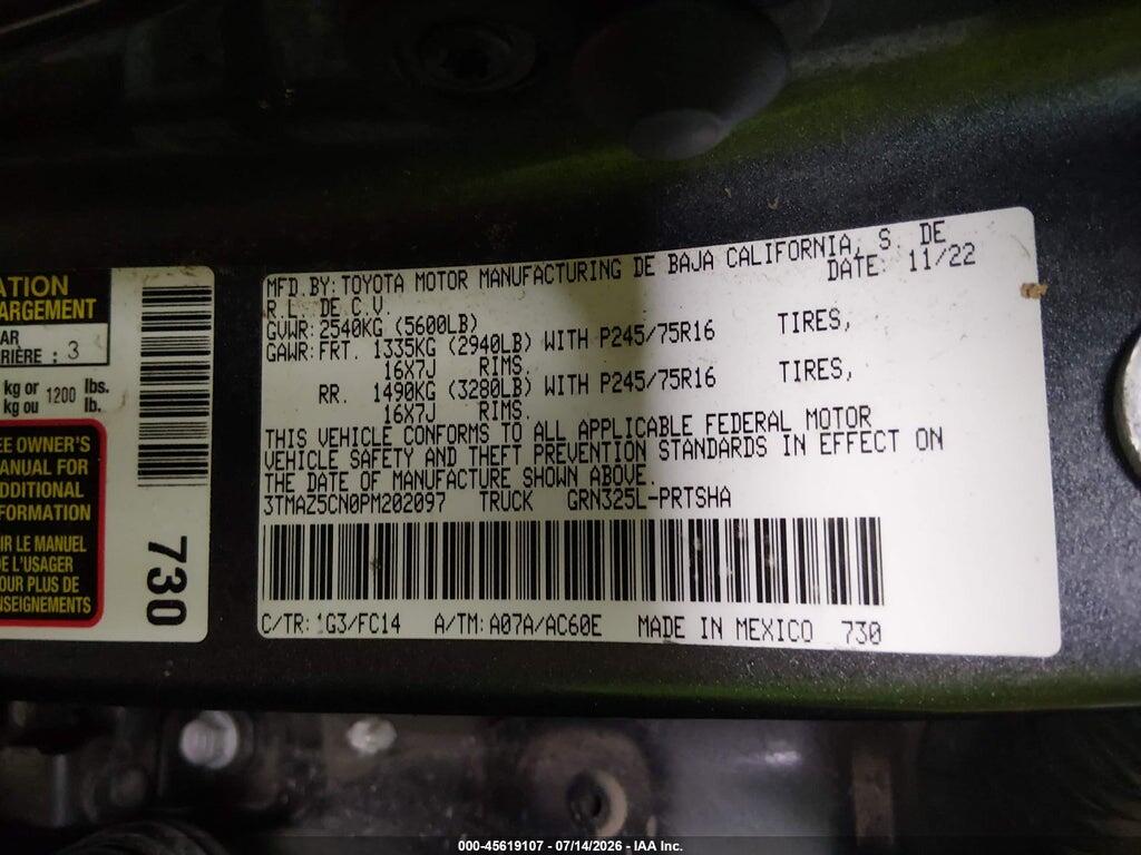 3TMAZ5CN0PM202097 2023 TOYOTA TACOMA photo no. 9