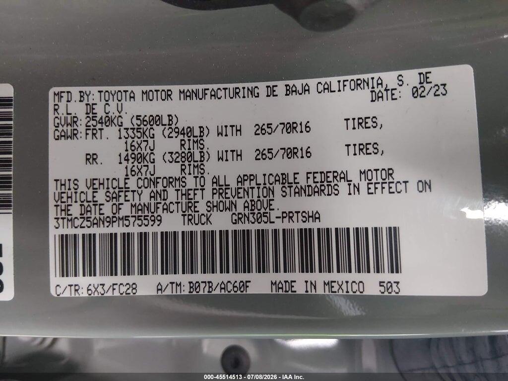 3TMCZ5AN9PM575599 2023 TOYOTA TACOMA photo no. 9