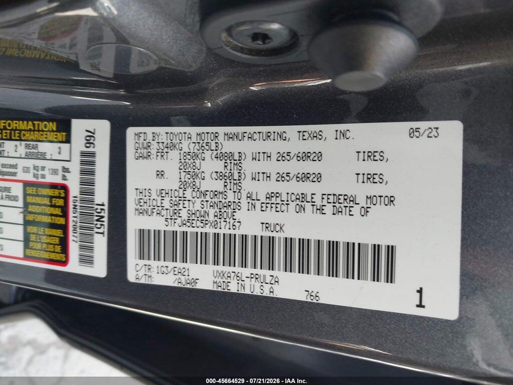 5TFJA5EC5PX017167 2023 TOYOTA TUNDRA photo no. 9