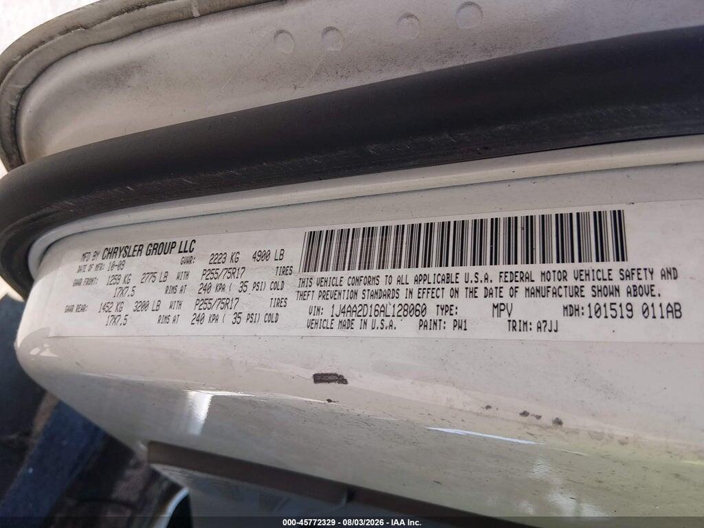 1J4AA2D16AL128060 2010 JEEP WRANGLER photo no. 9