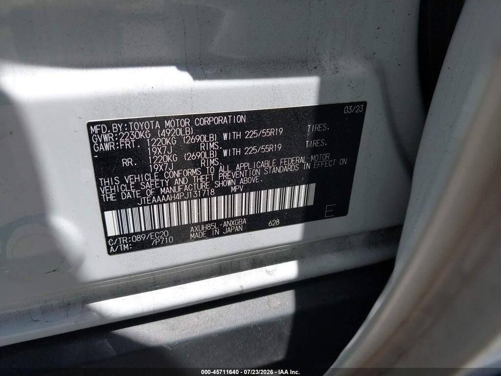 JTEAAAAH4PJ131718 2023 TOYOTA VENZA photo no. 9