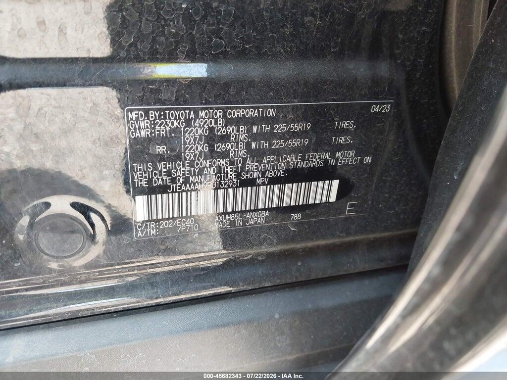 JTEAAAAH9PJ132931 2023 TOYOTA VENZA photo no. 9