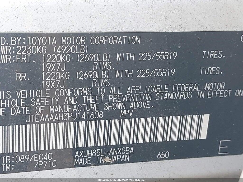 JTEAAAAH3PJ141608 2023 TOYOTA VENZA photo no. 9