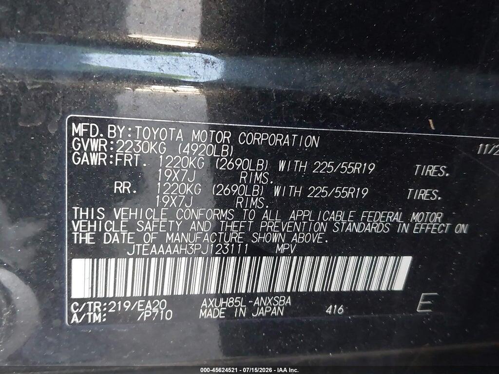 JTEAAAAH3PJ123111 2023 TOYOTA VENZA photo no. 9