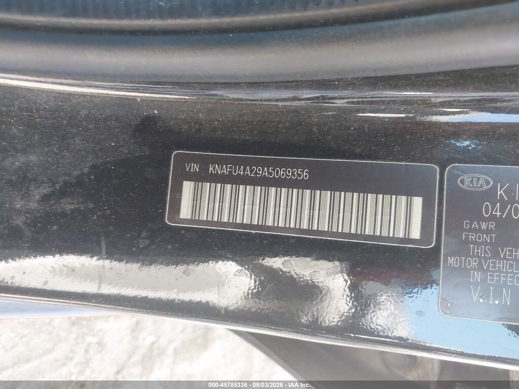 KNAFU4A29A5069356 2010 KIA FORTE photo no. 9