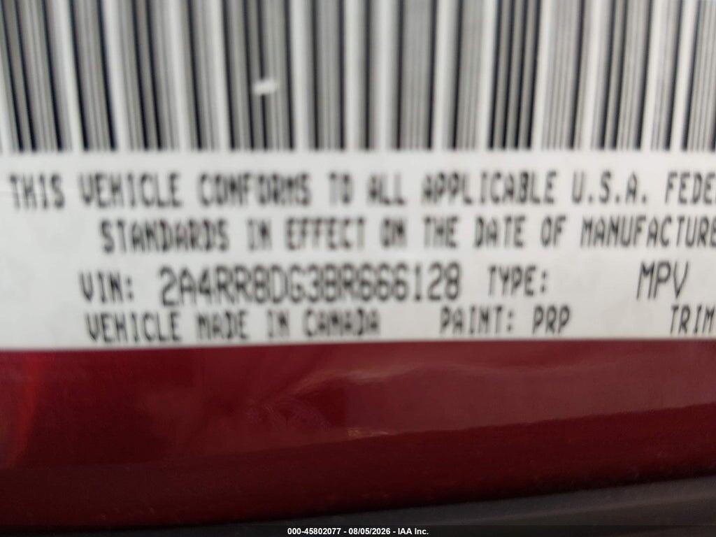 2A4RR8DG3BR666128 2011 CHRYSLER TOWN & COUNTRY photo no. 9
