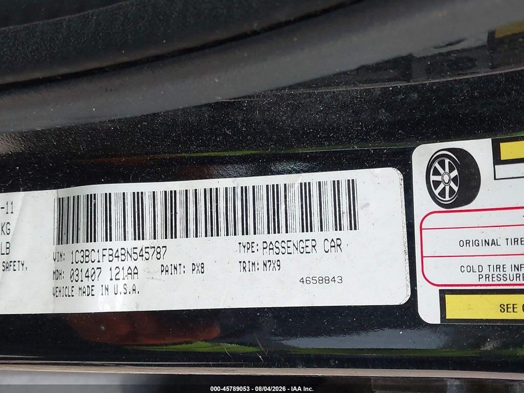 1C3BC1FB4BN545787 2011 CHRYSLER 200 photo no. 9