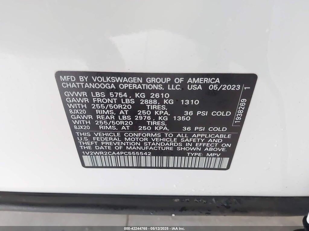 1V2WR2CA4PC555542 2023 VOLKSWAGEN ATLAS photo no. 9