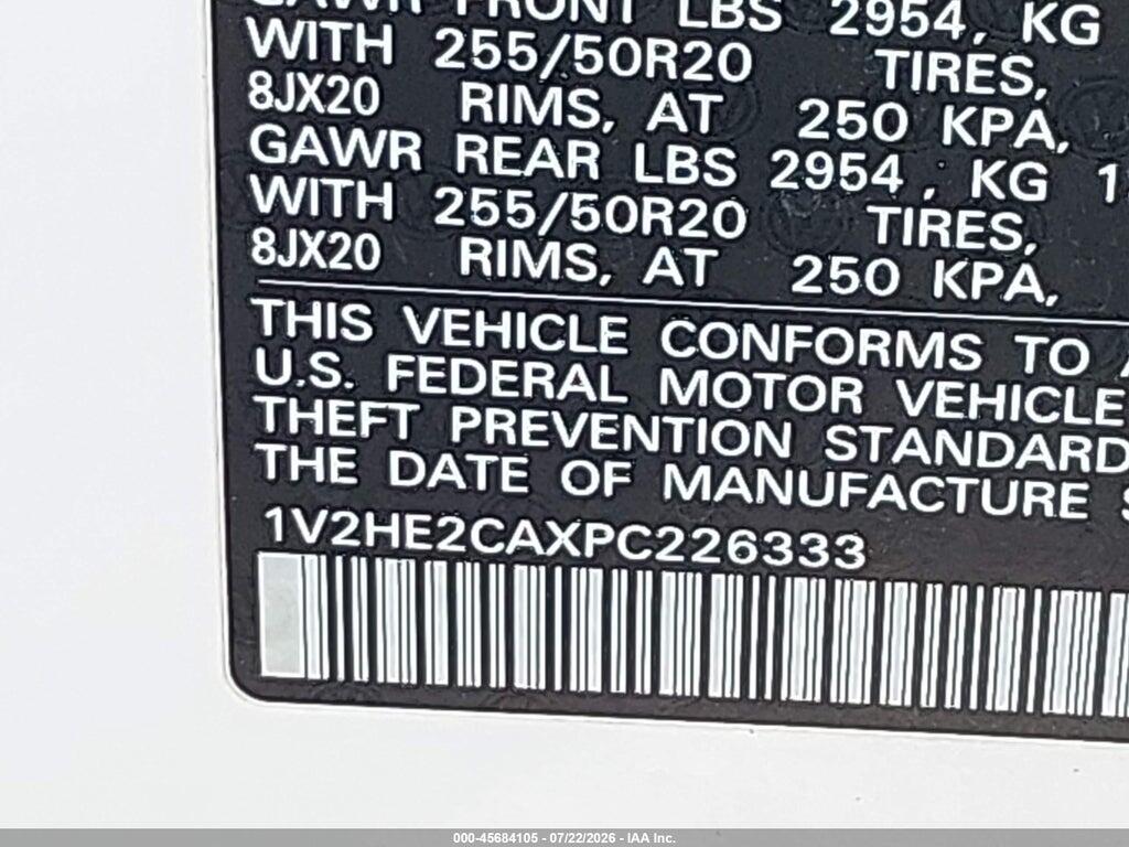1V2HE2CAXPC226333 2023 VOLKSWAGEN ATLAS CROSS SPORT photo no. 9
