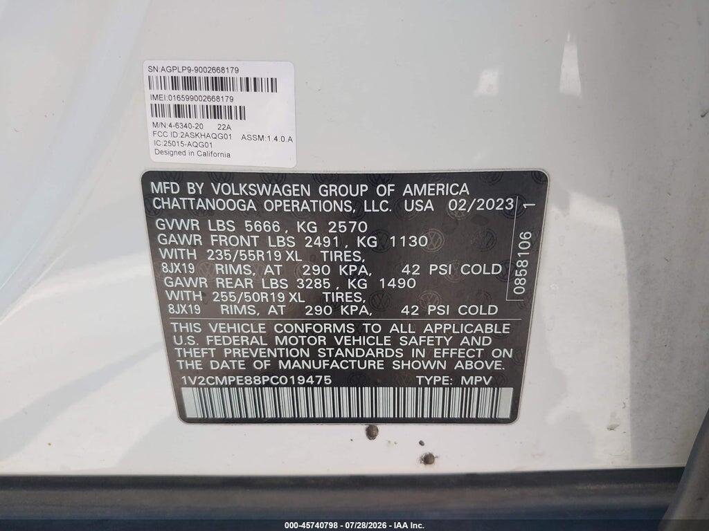 1V2CMPE88PC019475 2023 VOLKSWAGEN ID.4 photo no. 9