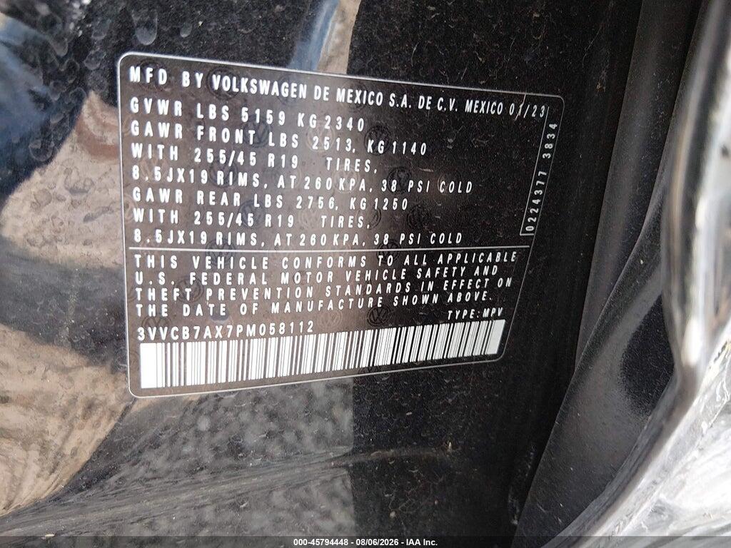 3VVCB7AX7PM058112 2023 VOLKSWAGEN TIGUAN photo no. 9