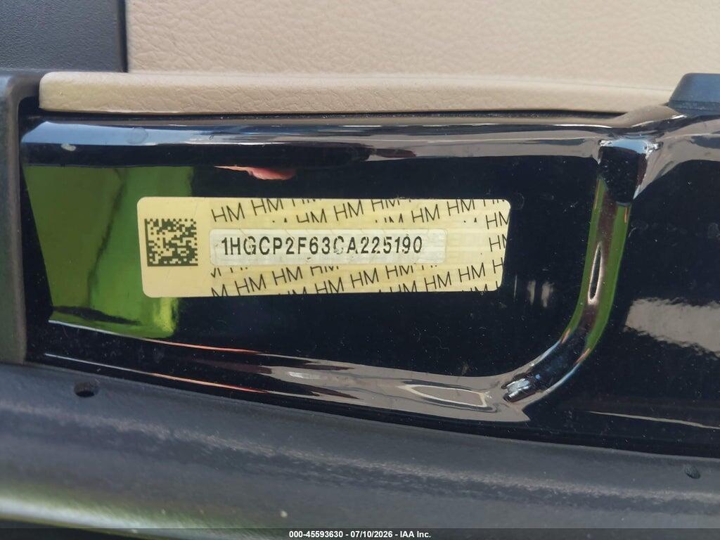 1HGCP2F63CA225190 2012 HONDA ACCORD photo no. 9