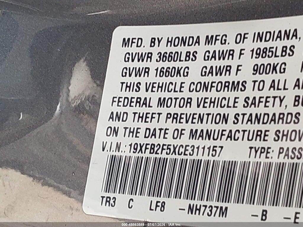 19XFB2F5XCE311157 2012 HONDA CIVIC photo no. 9