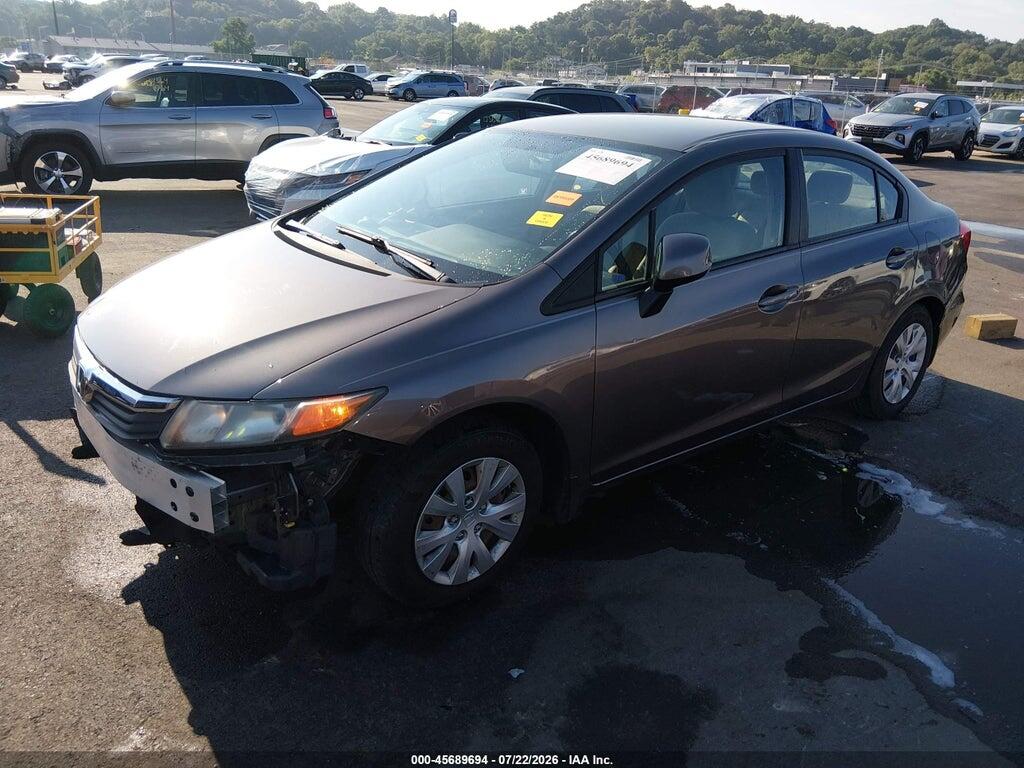 19XFB2F50CE082939 2012 HONDA CIVIC photo no. 2