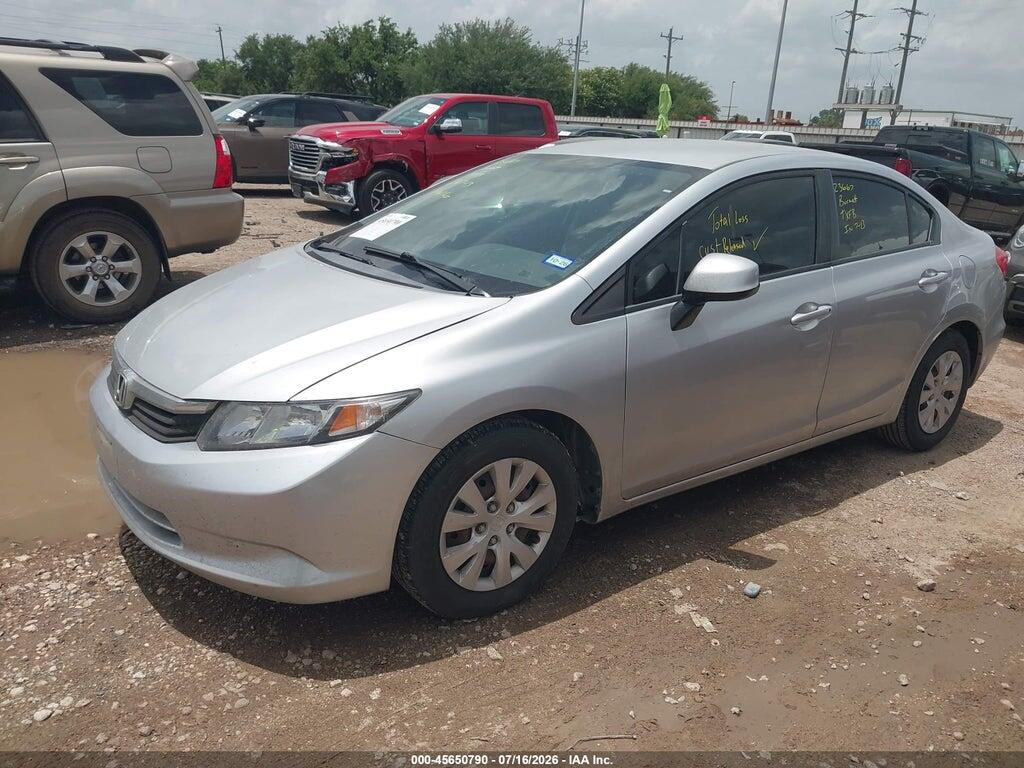 2HGFB2F58CH595829 2012 HONDA CIVIC photo no. 2