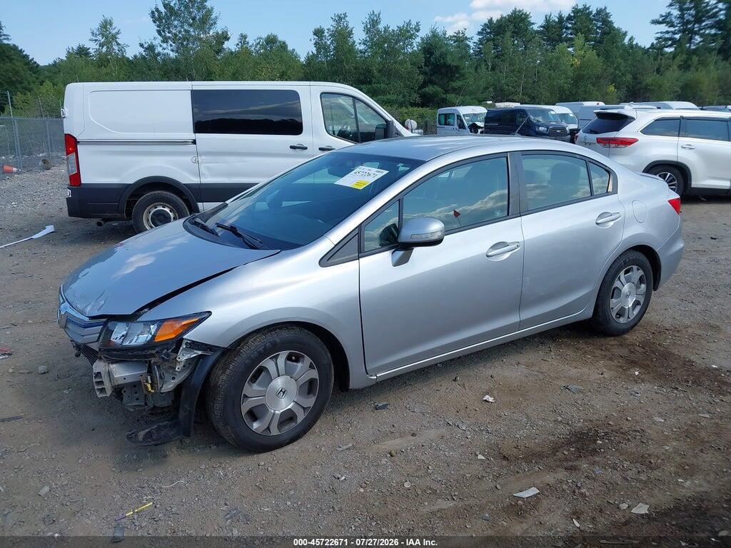 JHMFB4F39CS001197 2012 HONDA CIVIC HYBRID photo no. 2