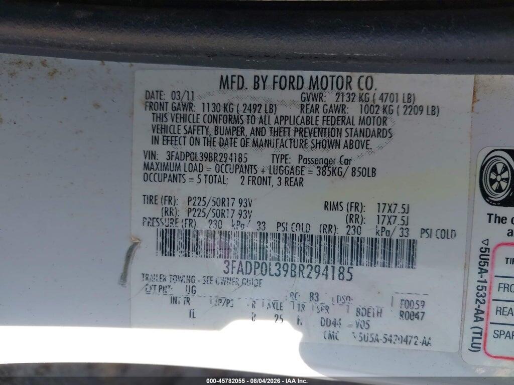 3FADP0L39BR294185 2011 FORD FUSION HYBRID photo no. 9