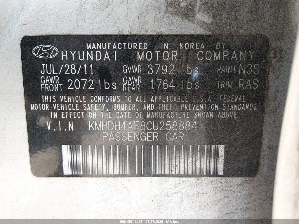 KMHDH4AE8CU258884 2012 HYUNDAI ELANTRA photo no. 9