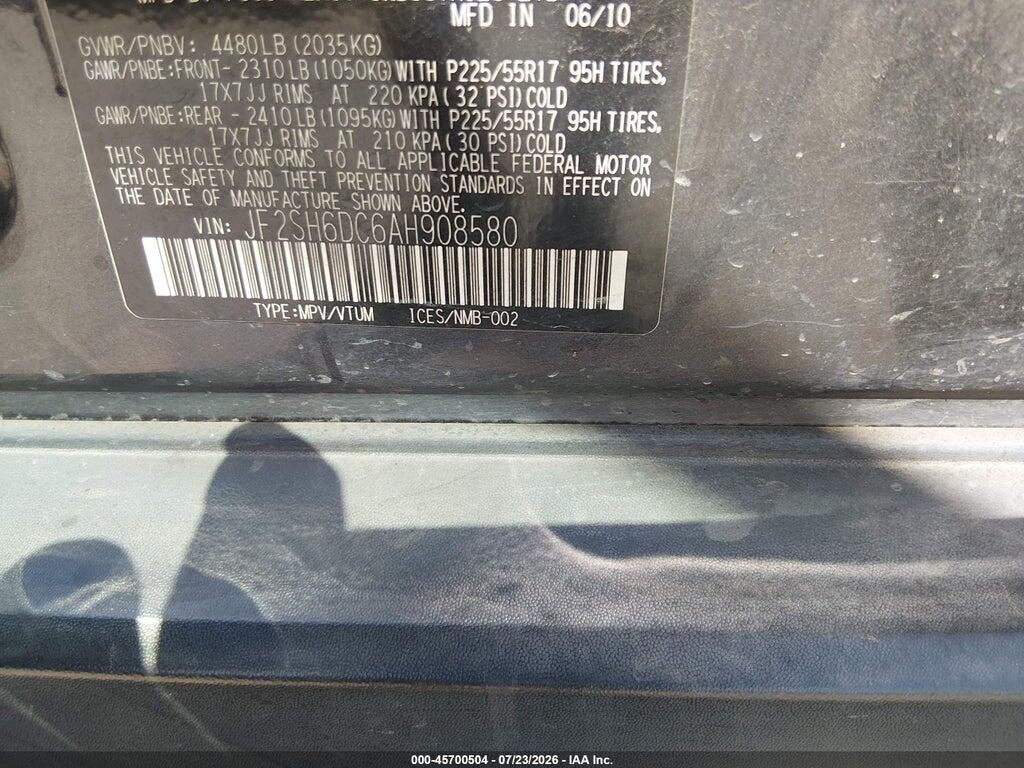 JF2SH6DC6AH908580 2010 SUBARU FORESTER photo no. 9