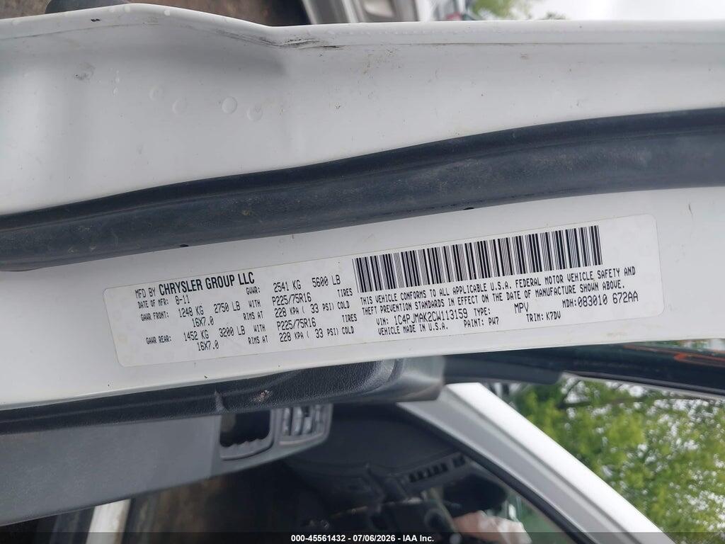 1C4PJMAK2CW113159 2012 JEEP LIBERTY photo no. 9