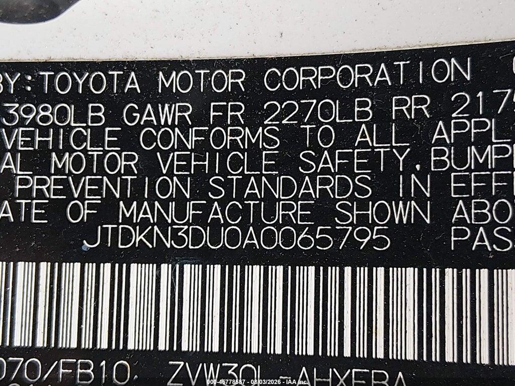 JTDKN3DU0A0065795 2010 TOYOTA PRIUS photo no. 9