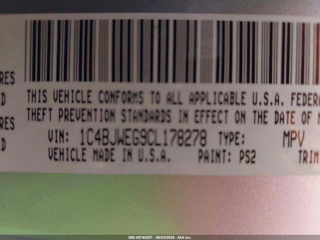 1C4BJWEG9CL178278 2012 JEEP WRANGLER UNLIMITED photo no. 9