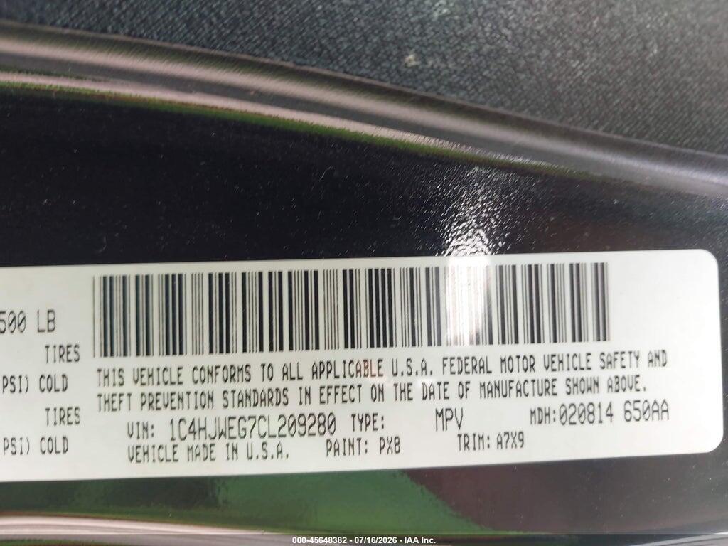 1C4HJWEG7CL209280 2012 JEEP WRANGLER UNLIMITED photo no. 9