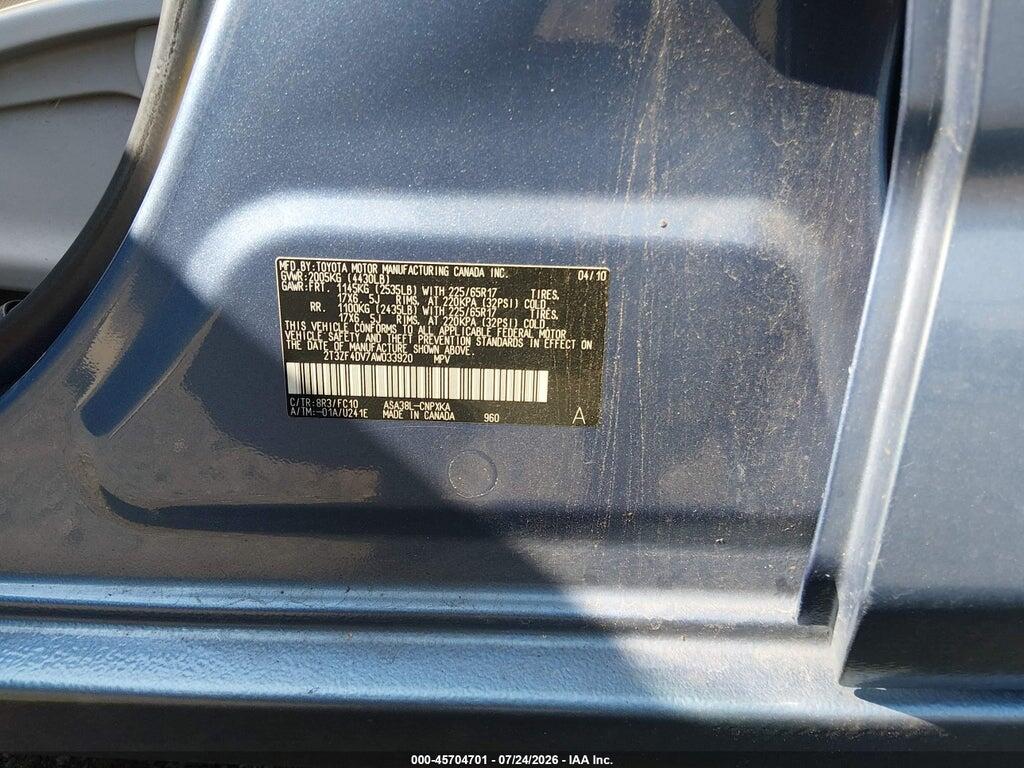 2T3ZF4DV7AW033920 2010 TOYOTA RAV4 photo no. 9