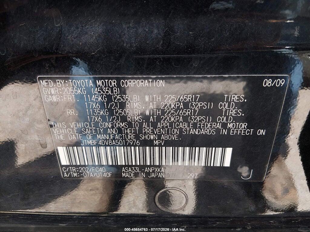 JTMBF4DV8A5017976 2010 TOYOTA RAV4 photo no. 9