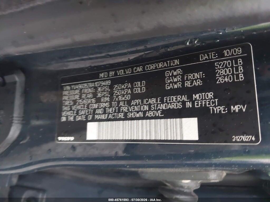 YV4960BZ8A1079489 2010 VOLVO XC70 photo no. 9