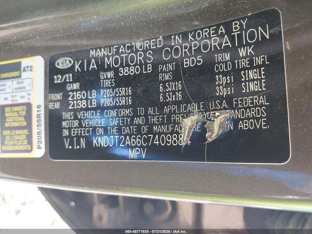 KNDJT2A66C7409884 2012 KIA SOUL photo no. 9