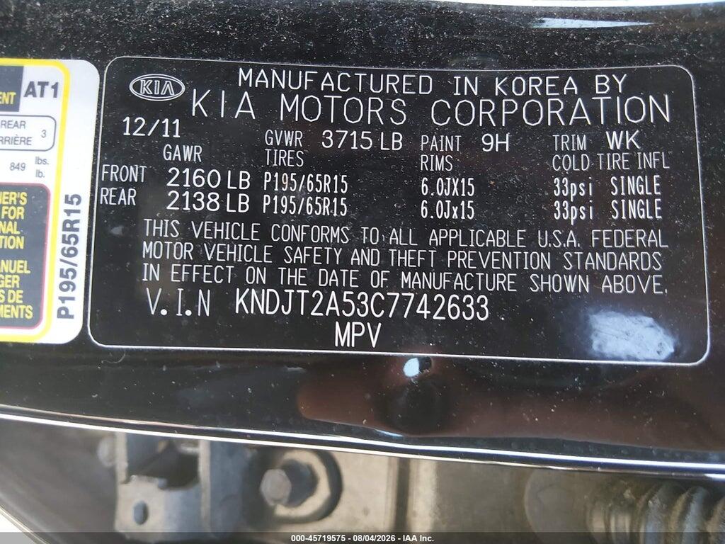 KNDJT2A53C7742633 2012 KIA SOUL photo no. 9