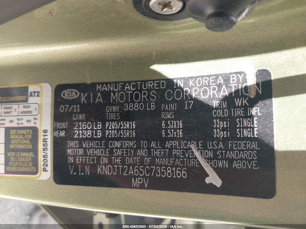 KNDJT2A65C7358166 2012 KIA SOUL photo no. 9