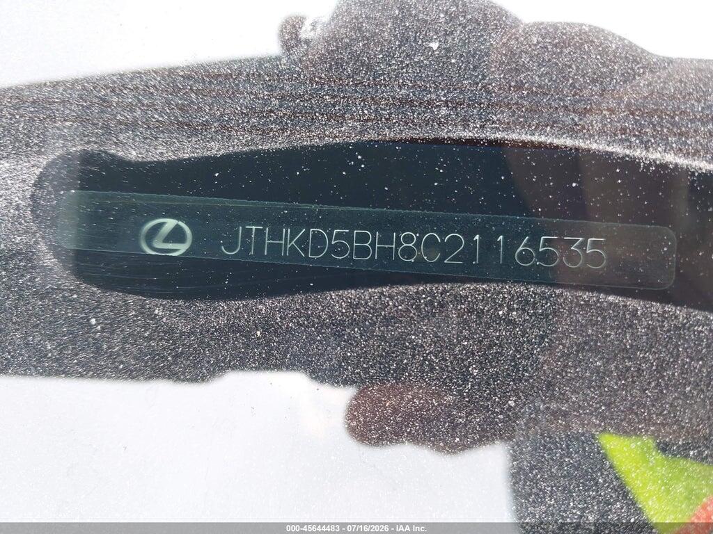 JTHKD5BH8C2116535 2012 LEXUS CT 200H photo no. 9