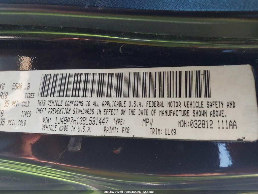 1J4BA7H13BL591447 2011 JEEP WRANGLER UNLIMITED photo no. 9