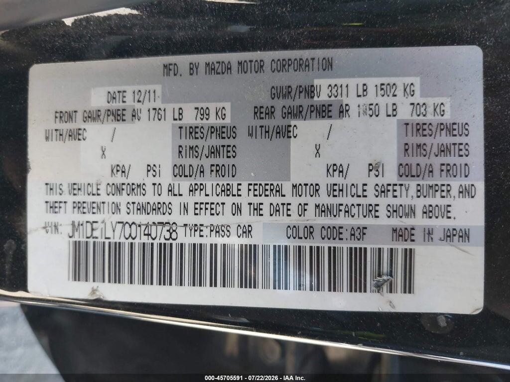 JM1DE1LY7C0140738 2012 MAZDA MAZDA2 photo no. 9