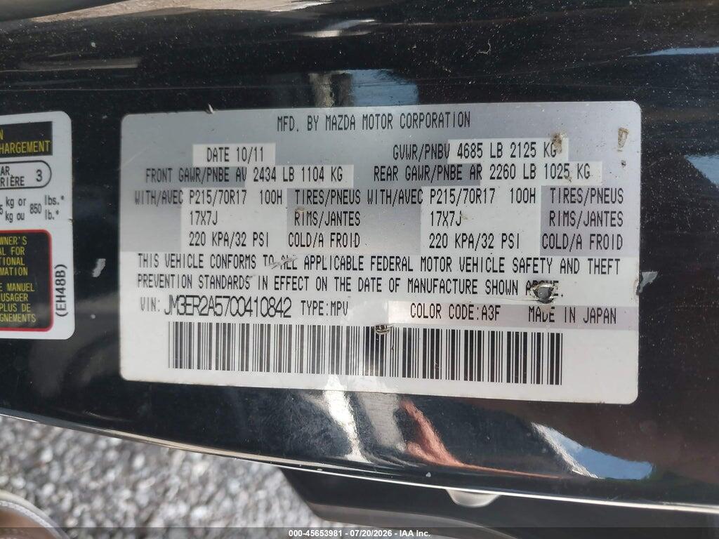 JM3ER2A57C0410842 2012 MAZDA CX-7 photo no. 9