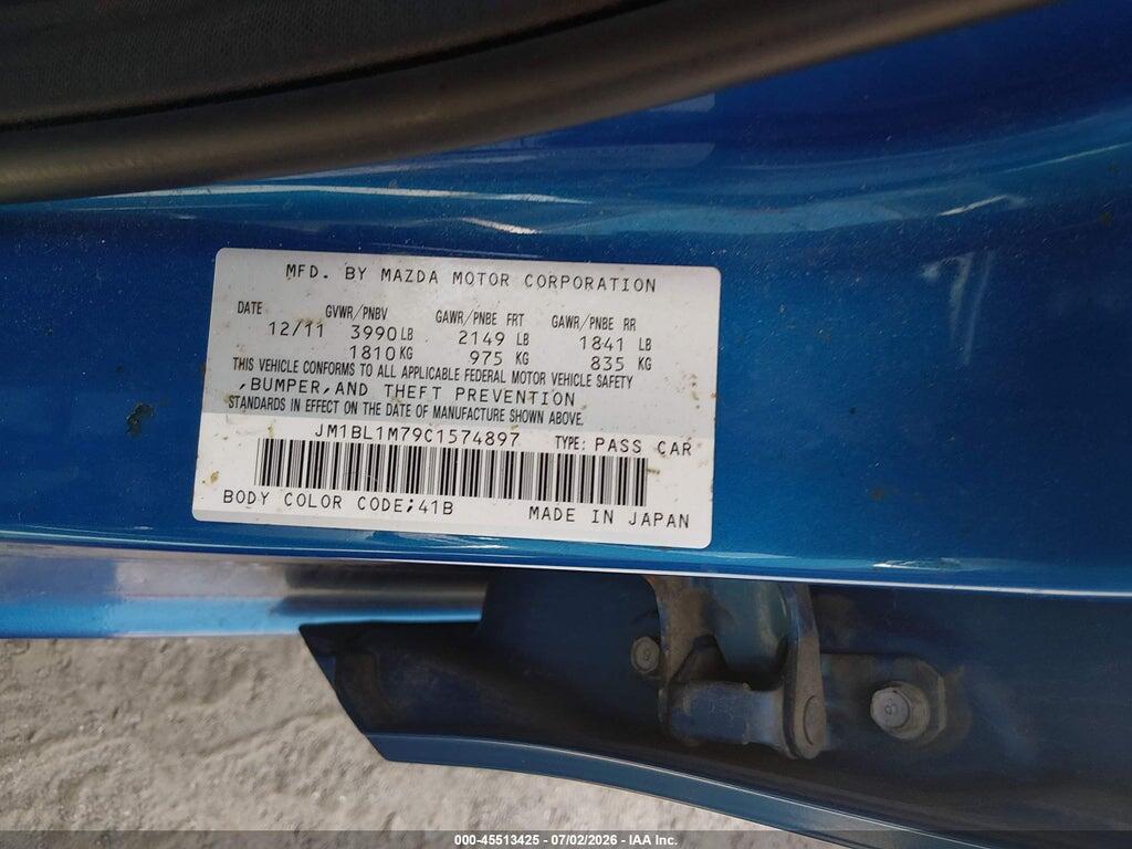 JM1BL1M79C1574897 2012 MAZDA MAZDA3 photo no. 9