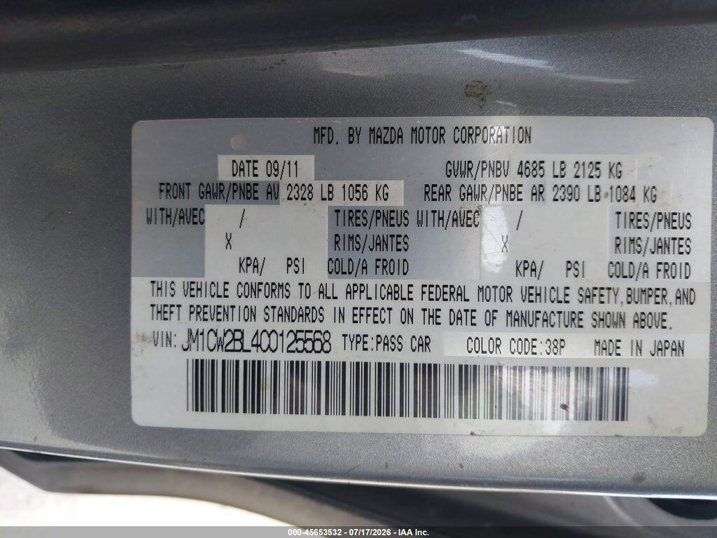 JM1CW2BL4C0125568 2012 MAZDA MAZDA5 photo no. 9